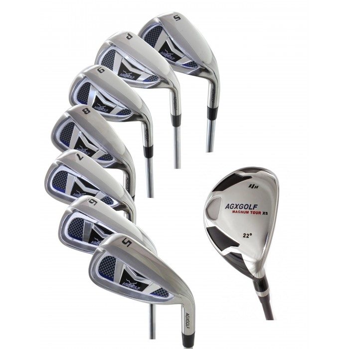 MEN'S RIGHT HAND AGXGOLF MAGNUM GRAPHITE IRONS SET w/4 HYBRID +59
